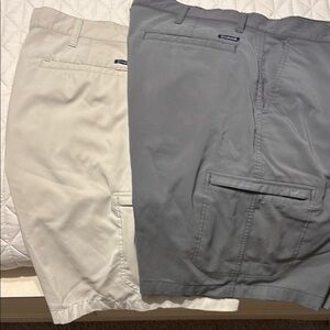 Men's Gray and Cream Shorts